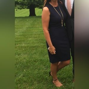 Calvin Klein navy blue midi dress